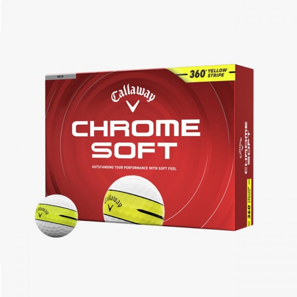 상품 이미지: 캘러웨이 크롬소프트 360 스트라이프옐로우 12구