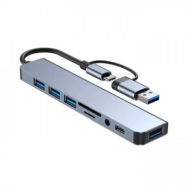 상품 이미지: 심플데이즈 Type-C 8포트 멀티허브 어뎁터 USB3.0