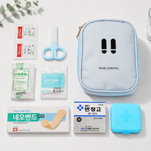 파스텔 휴대용 미니 구급파우치세트