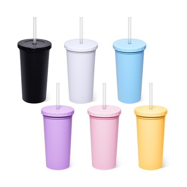 상품 이미지: 리유저블 원컬러 빨대텀블러(빨대포함) 500ml