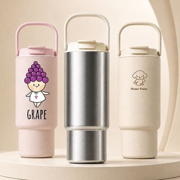 상품 이미지: 루프핸들 316스텐 듀얼캡 진공텀블러 1000ml