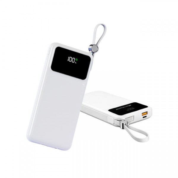 상품 이미지: 세인트비 케이블일체형 LED 고속보조배터리 10000mAh PBS100C