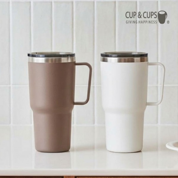 상품 이미지: 컵앤컵스 이중핸들 스텐텀블러 500ml