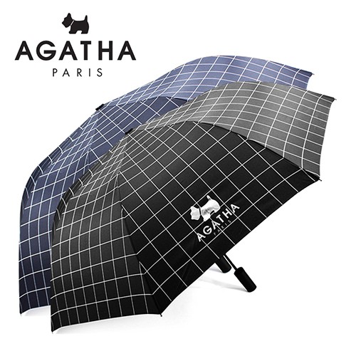 아가타 체크 2단반자동 우산세트