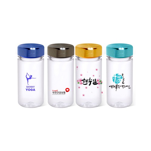 메탈 투명보틀(패트) 아이스 오보틀 350ml(냉.온가능)