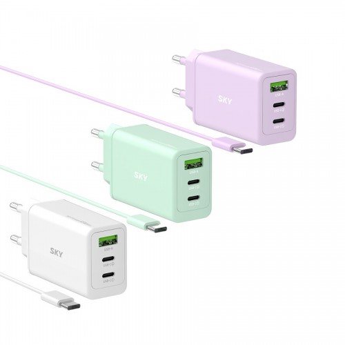 스카이 필 GaN 65W 미니3포트 멀티 초고속충전기