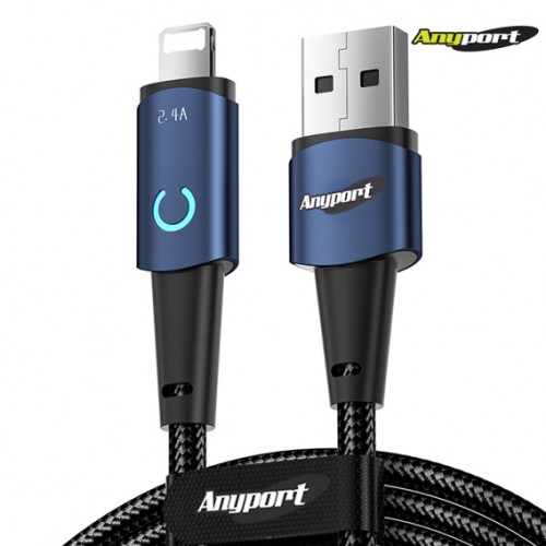 애니포트 문라이트 USB Ato8핀 12W 고속충전케이블(1.2M/2M/3M)  AP-UTAM12W