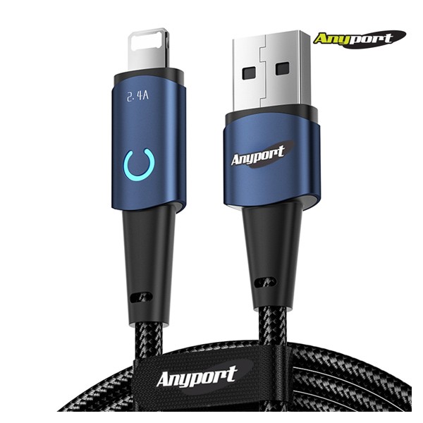 상품 이미지: 애니포트 문라이트 USB Ato8핀 12W 고속충전케이블(1.2M/2M/3M)  AP-UTAM12W