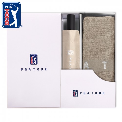 PGA 3단완전자동 암막 세이프티 우양산+130g면사타올세트