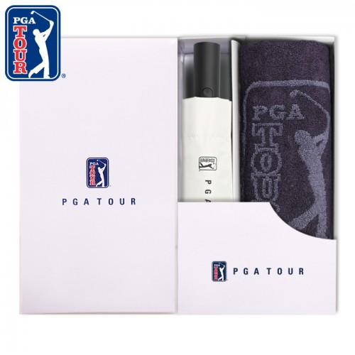 PGA 3단완전자동 암막 세이프티 우양산+170g죽사타올세트