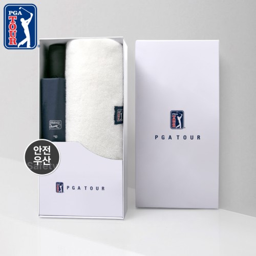 PGA 3단완전자동 암막 세이프티 우양산+260g코마사타올세트