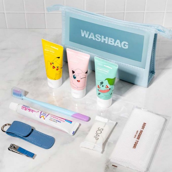 상품 이미지: 비치파스텔 세면파우치세트+실버링 휴대용손톱깎이