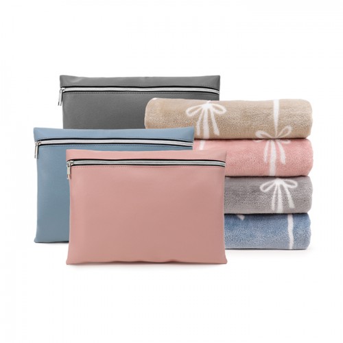 리본극세사 클러치쿠션담요