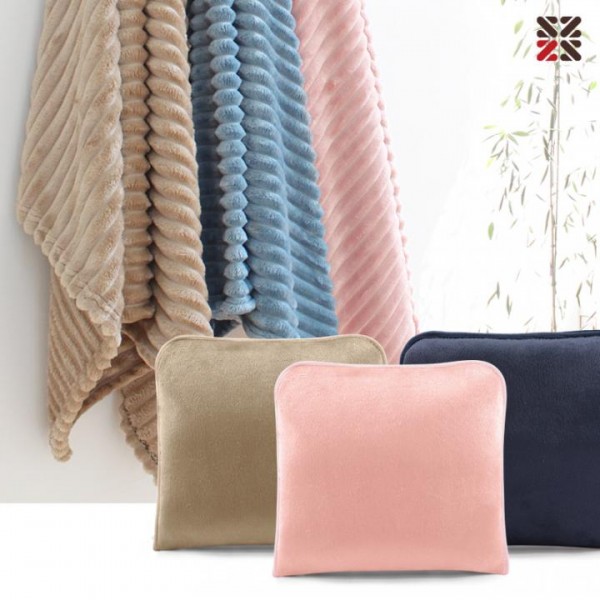 상품 이미지: 엠보극세사 삼면쿠션담요
