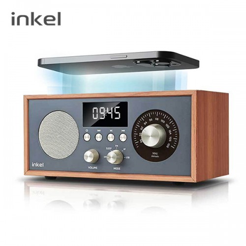 인켈 15W 고속무선충전시계 휴대용 블루투스스피커 라디오 SIGNAL